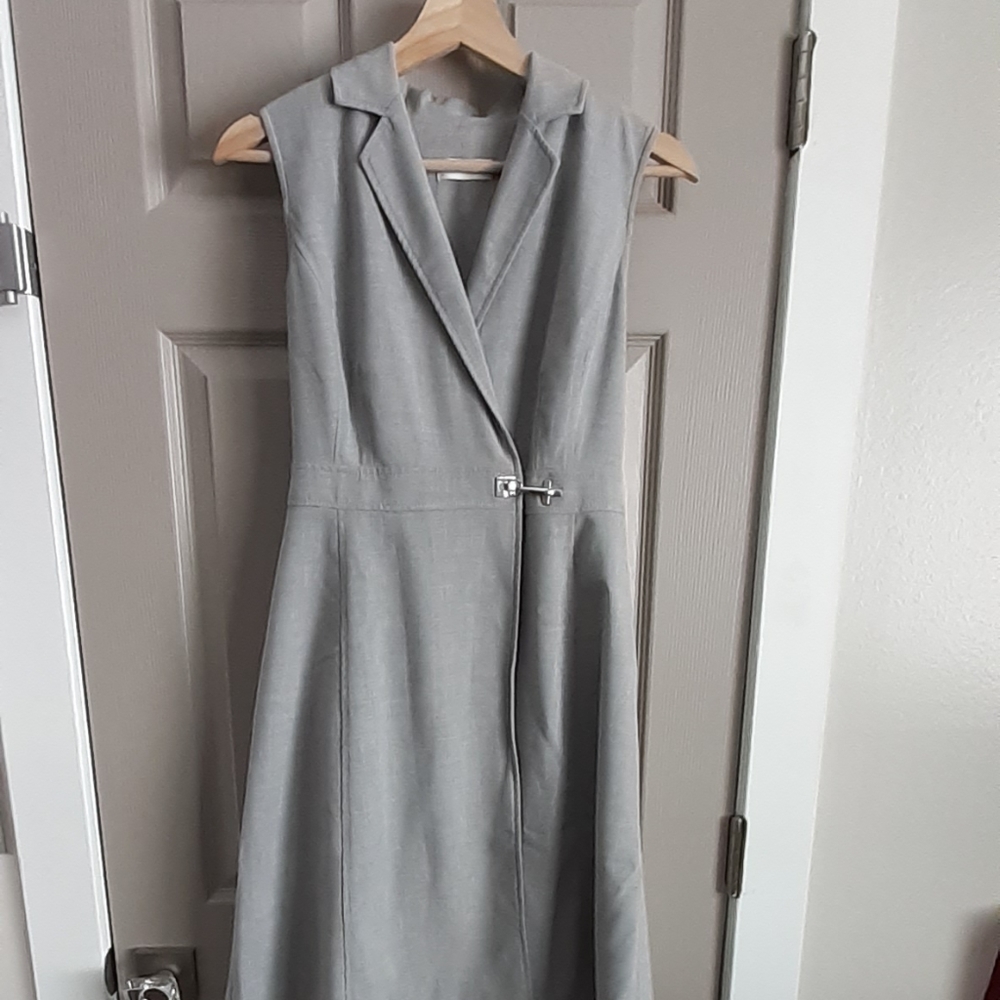 Calvin Klein Gray Sleeveless Dress